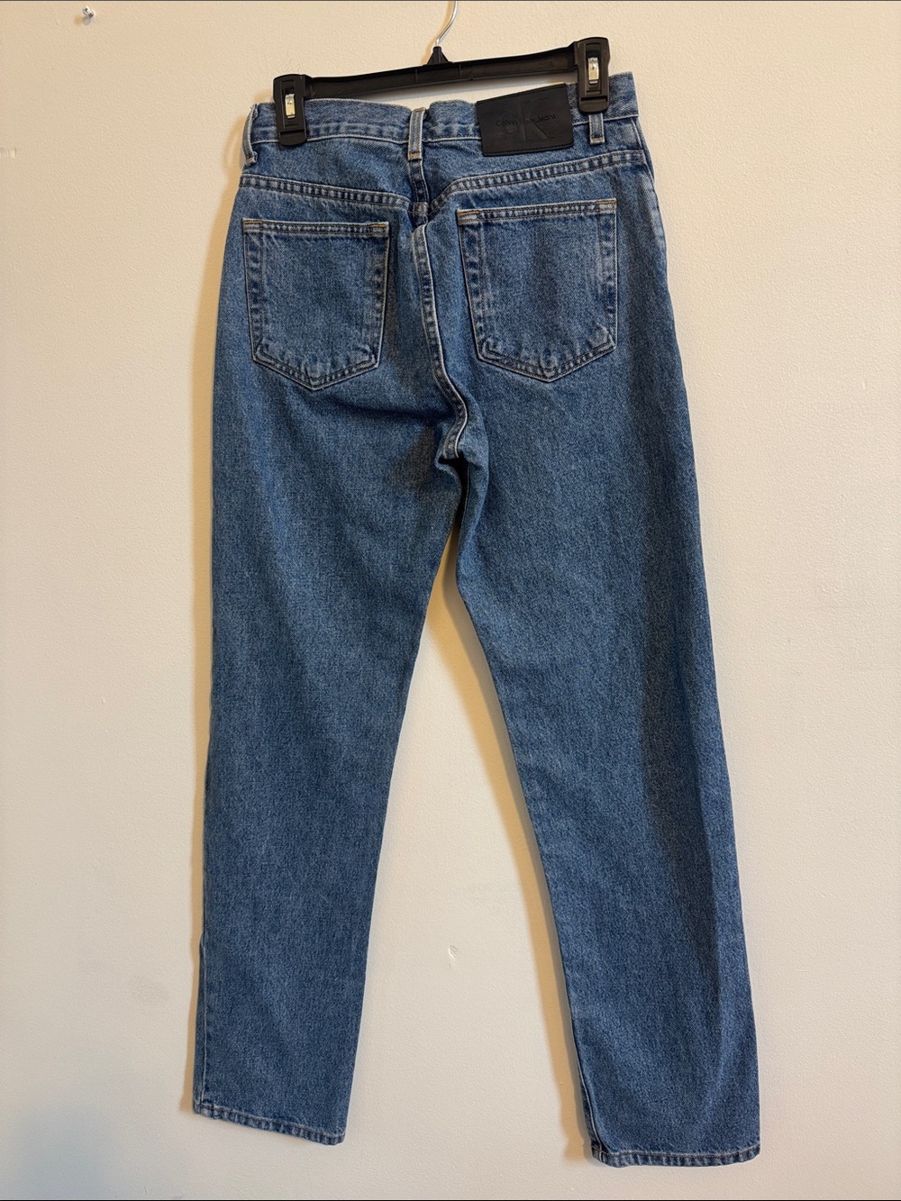 Calvin Klein Jeans Straight Leg Blue Denim Jeans - Picture 2 of 5